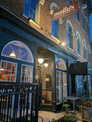 Outside at Molly's in Mount Carroll