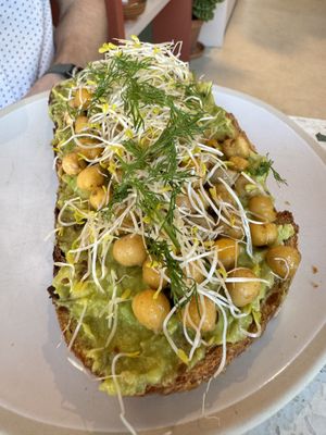 Avocado chickpea toastt  at Recover in Amsterdam