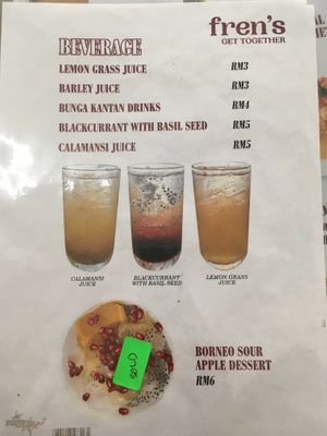 Beverage menu  at Fren's Get Together  in Kuching