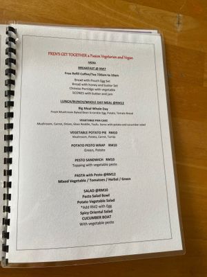 Menu at Fren's Get Together  in Kuching