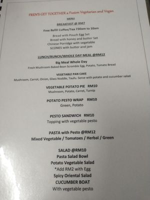 Menu May 2024 at Fren's Get Together  in Kuching