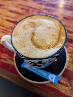 Soy latte in mug size  at Soull Cafe and Espresso Bar in Broken Hill