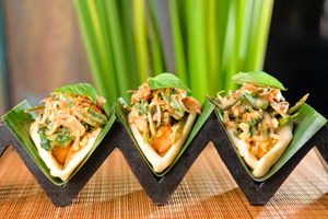 Steamed buns with tofu & pecel at Ginger Moon in Seminyak