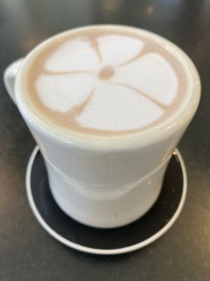 Hot chocolate with almond milk  at Jane on Larkin in San Francisco
