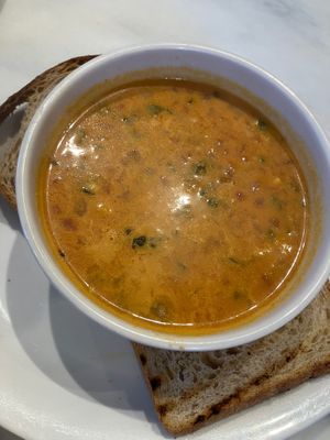 Turmeric chickpea soup at Jane on Larkin in San Francisco