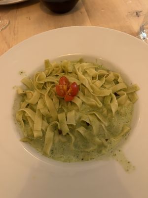 Vegan Coriander pasta with soy cream   at Garden Carvoeiro in Lagoa