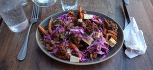 Poutine végane at Le Trèfle Limoilou in Quebec