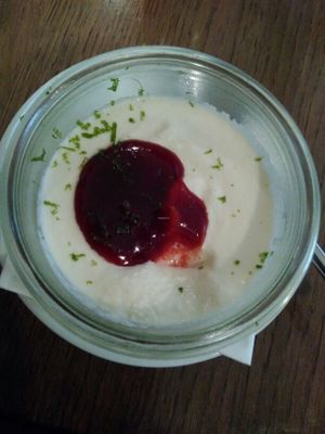 coconut desert, a real dream! at Cafe Pinson - Marais in Paris