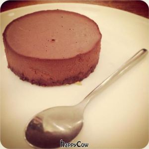 Raw chocolate and coffee cake at Cafe Pinson - Marais in Paris