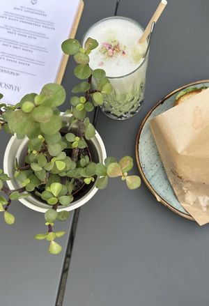 Matcha Latte with oat Milk  at Maison Le in Magdeburg