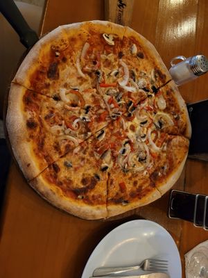Large!! vegetarian pizza. at Pizza Time  in Uvita