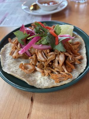 Jackfruit taco  at La Condesa in Wellington