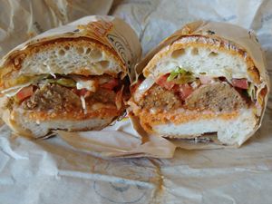 Meatless Mike on GF bread: Confirmed GF bread was vegan,, no additional charge at Ike's in Cupertino
