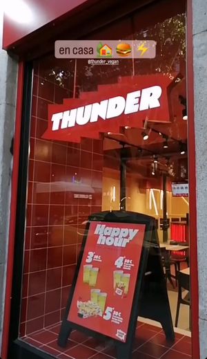 happy hour thunder at Thunder Vegan - La Latina  in Madrid