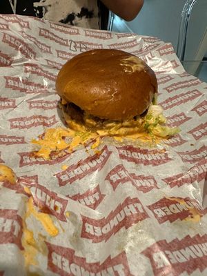 Baconator beef burger at Thunder Vegan - La Latina  in Madrid