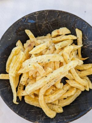 French fries at Greco Paros in Paros