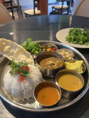 Vegan thali plate. Make sure to ask for a vegan version    at Vaji Spice in Tokyo