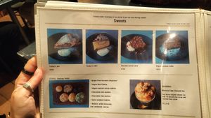 Menu at Vaji Spice in Tokyo