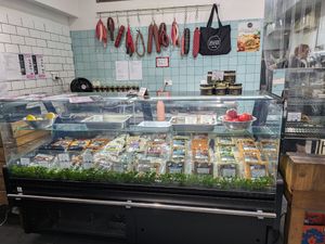 Inside at Suzy Spoon's Vegetarian Butcher in Marrickville