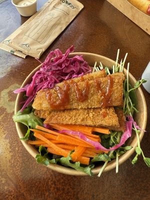 Vegan Katsu Bowl  at Suzy Spoon's Vegetarian Butcher in Marrickville