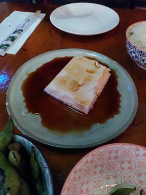 Homemade peanut tofu at Izakaya Nozomi in Luzern