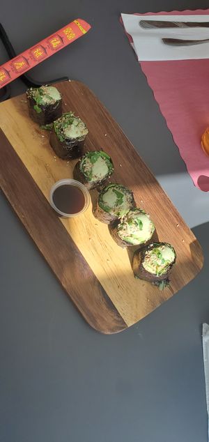 Toona Sushi Rolls at Plants & Poets Cafe in Newark