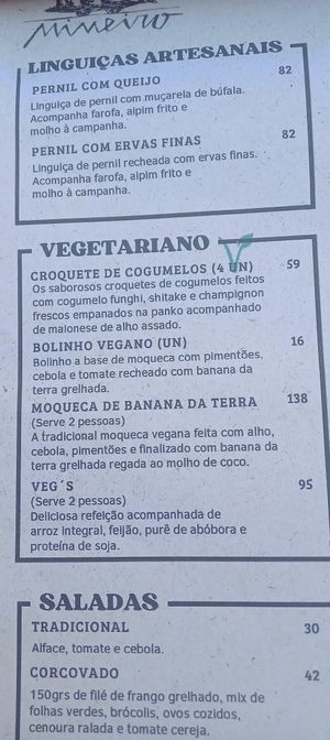 Opções veg bem sinalizadas (foto de julho/2025) at Bar do Mineiro in Rio De Janeiro