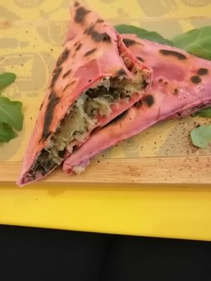 Alla lastra con ripieno alla ribollita. at Carina - Sfoglia Rina Pasta Bar in Casalecchio Di Reno