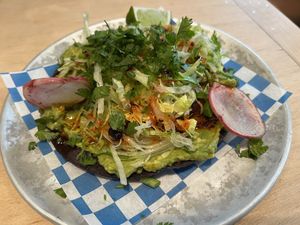 tostada (vegan version)  at Güero in Portland