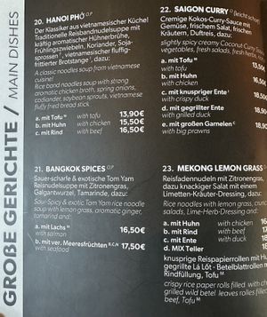 Menu (1/2).  at To Gao Sassnitz in Sassnitz