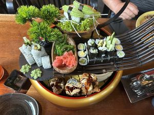 Vegan/vegetarian sushi for two.  at To Gao Sassnitz in Sassnitz