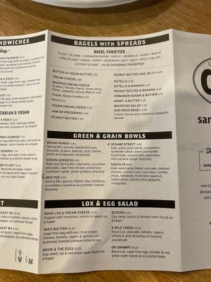 Menu 2024  at Collegetown Bagels - Pine Tree Rd in Ithaca