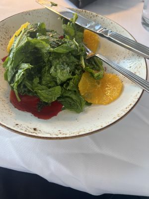 Arugula beet citrus salad   at Voyagers in Orange Beach