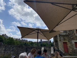 point de vue de la terrasse  at La Broustal in Fougeres