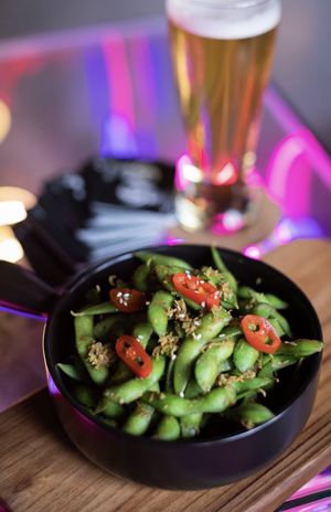 Spicy lime edamame   at FRIENDS Bar in Dalung