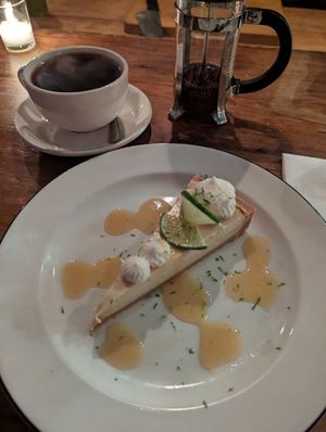 Vegan key lime pie at Hudson Clearwater in New York City