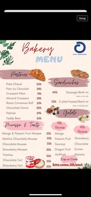 Menu 1 at O Plant-based - Nguyễn Đình Chiểu in Ho Chi Minh City
