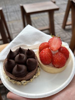 chocolate and strawberry tarte  #Veganuary at O Plant-based - Nguyễn Đình Chiểu in Ho Chi Minh City