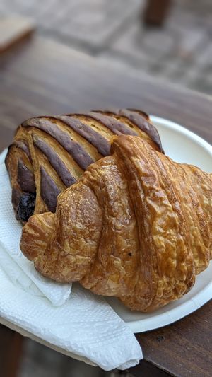 Pain au Chocolat (30k) 🍫🥐 | Plain Croissant (20k) 🥐 at O Plant-based - Nguyễn Đình Chiểu in Ho Chi Minh City