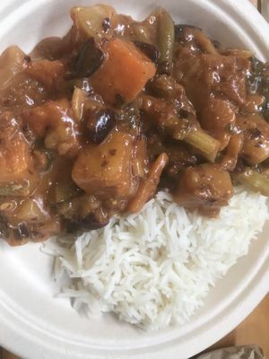 Vegan curry with tomato base  at Conscious Eats in Auckland