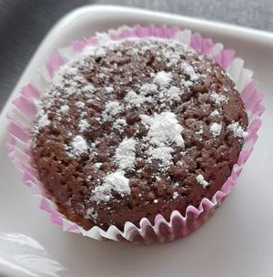 Chocolate muffin at Restaurant Mau-Kas in Espoo