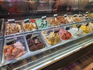 Ice cream flavors at Gelato Mania V&A Waterfront in Cape Town