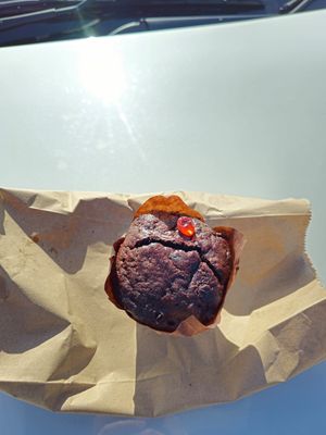 Chocolate cherry muffin at The Village Hub in Cape Town