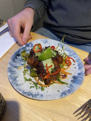 Cauliflower pakoras  at Delilah's in Lochinver