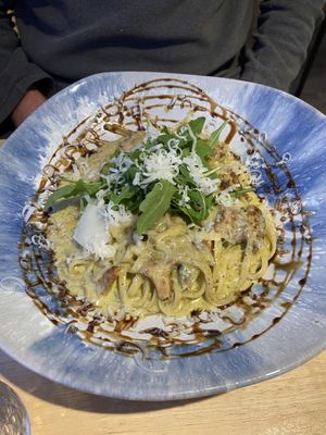 Mushroom linguine   at Delilah's in Lochinver