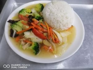 Mix Vegetables Rice at Bao Bao Ais Kacang 2 宝宝红豆冰2 in Kuching