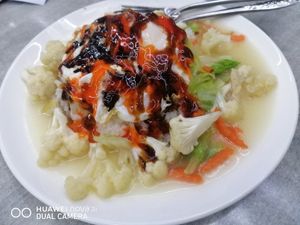 杂菜饭＋河包蛋 at Bao Bao Ais Kacang 2 宝宝红豆冰2 in Kuching