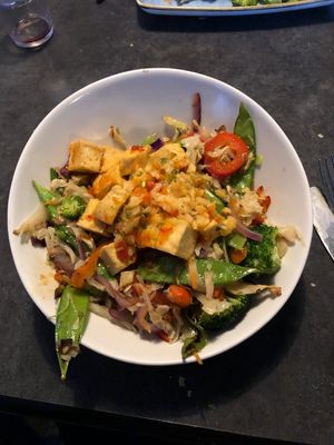 Rice bowl with tofu  at The Uptown on Main in Frisco