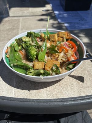 Rice bowl with tofuu  at The Uptown on Main in Frisco