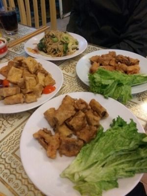 Selection of dishes at Loving Hut - Bien Tinh Thuong in Da Nang